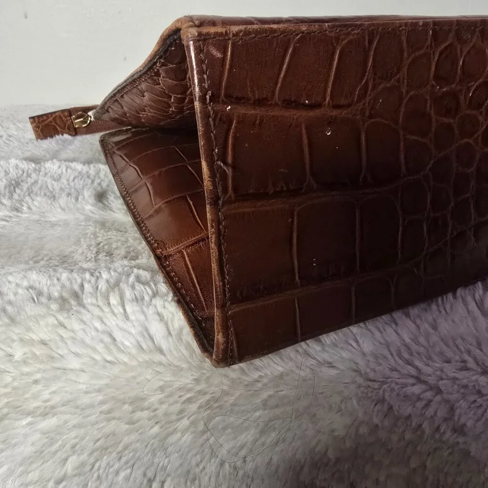 Vintage Bettina Leather Alligator Handbag - Picture 4 of 16